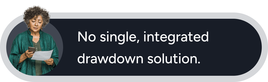 No single, integrated drawdown solution